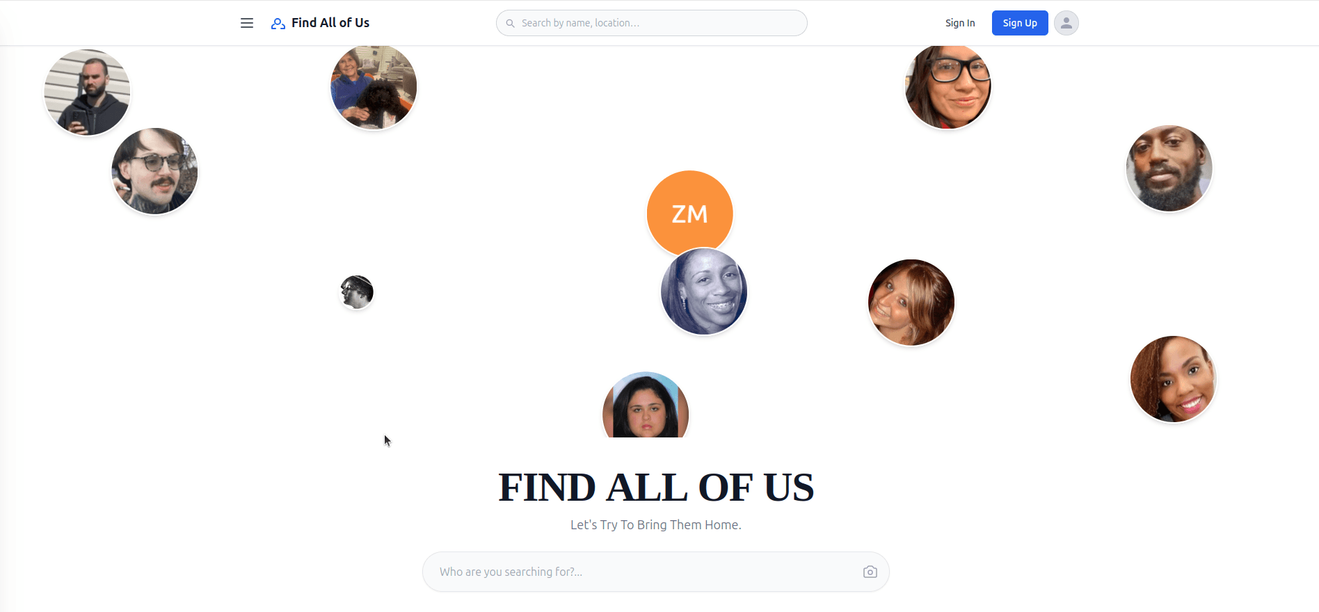 Find All of Us screenshot